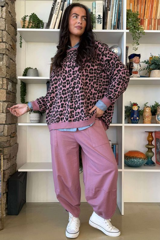 Lagen Shelby Sweatshirt Barrel Pant Indian Pink /2